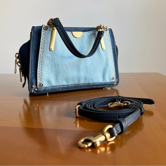 Coach Dreamer 21 Denim Mini Satchel/Crossbody Purse B2547 - Picture 14 of 17
